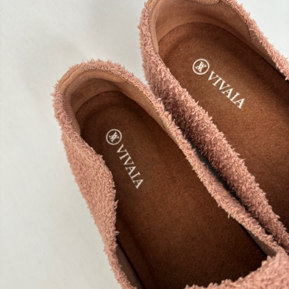 Vivaia womens tan mink knit Samantha Square-Toe Terry Knit Loafers size 43 US 11 - Picture 5 of 11